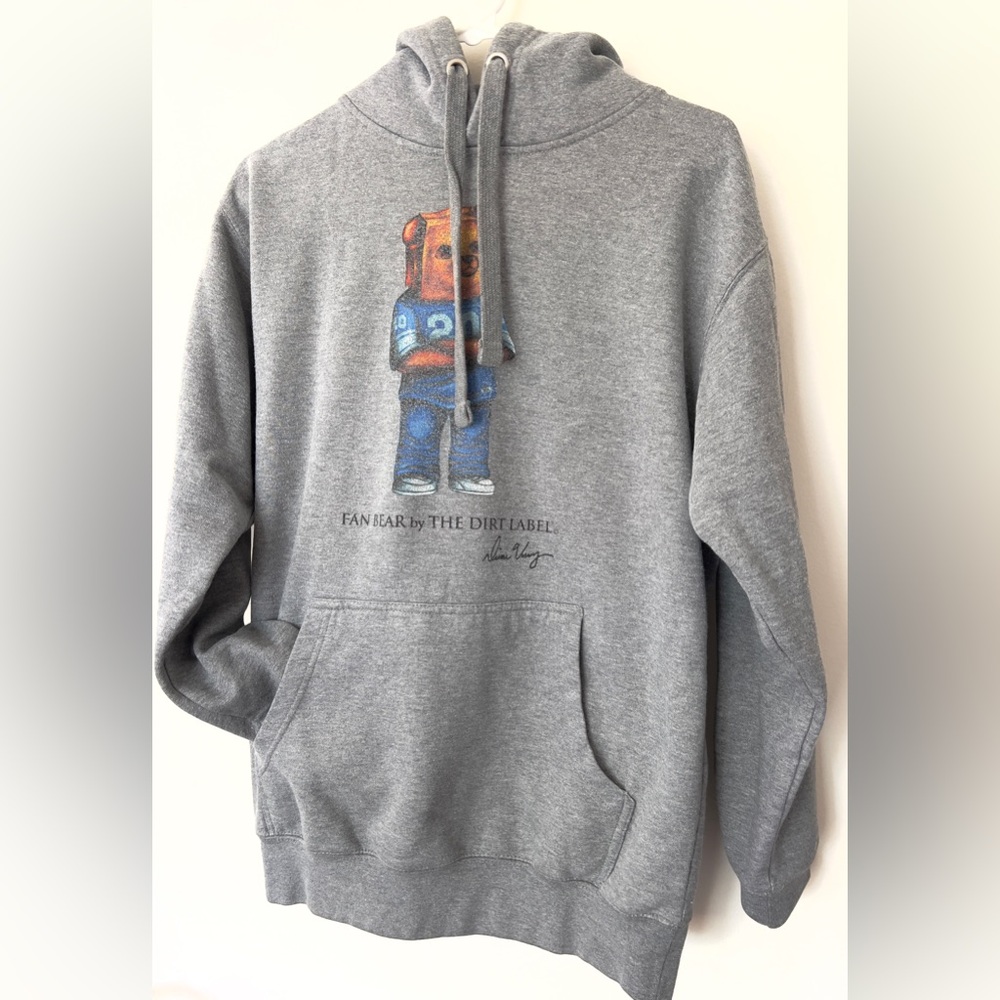 Fan Bear Grey Limited Edition Hoodie Detroit Lions Sweatshirt Size Medium